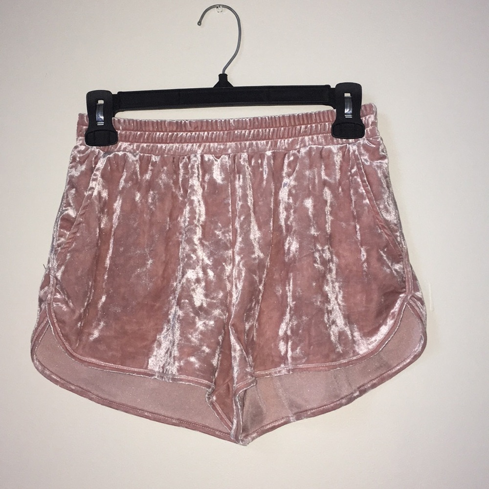 H&M velvet shorts